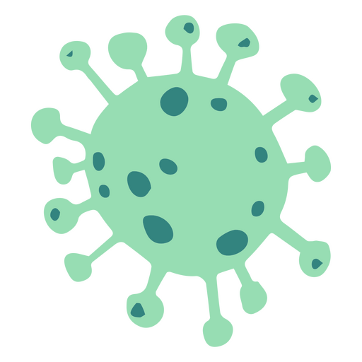 Grünes Virus PNG-Design