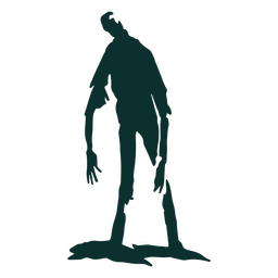 Silueta de brazos largos de zombie Diseño PNG