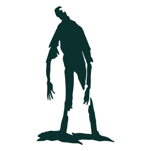 Silhueta de braços longos de zumbi Desenho PNG