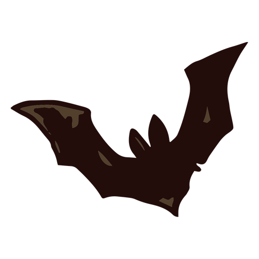 Assustador morcego semi-plano halloween Desenho PNG