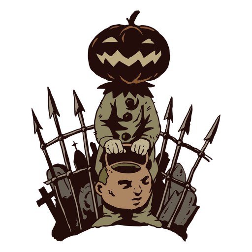 Design PNG E SVG De Ilustração Dos Desenhos Animados De Halloween