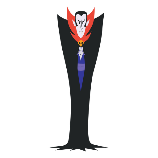 Drácula plano de halloween Desenho PNG