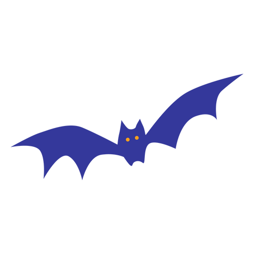 Murciélago morado plano halloween Diseño PNG