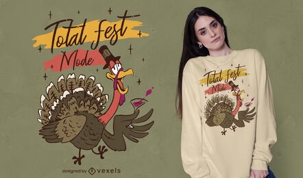 Drunk turkey thanksgiving t-shirt design