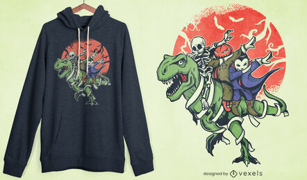 Dabbing diseño de camiseta de personajes de halloween