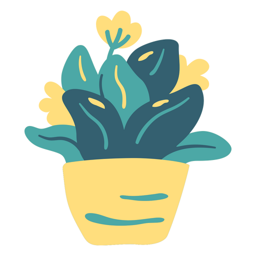 Flores amarelas em vaso