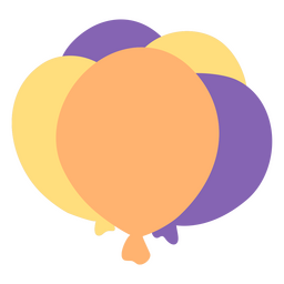 Globos en diferentes colores Diseño PNG