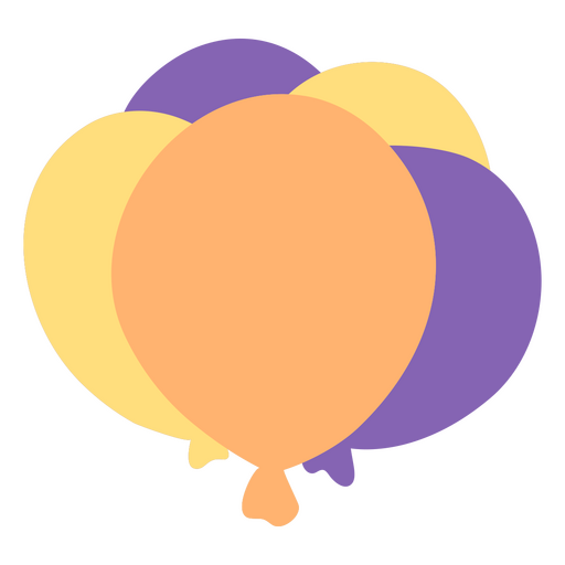 Balloons in different colors PNG Design