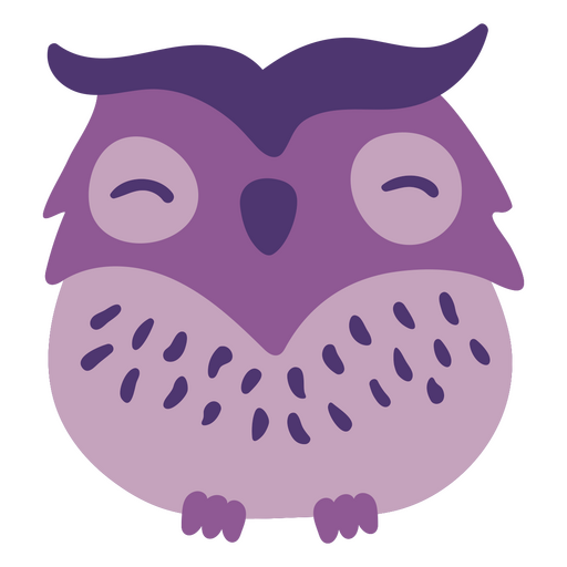 Lindo pájaro búho feliz Diseño PNG