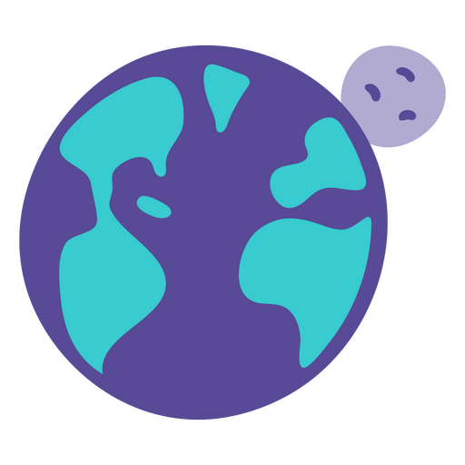 Planet earth flat simple PNG Design