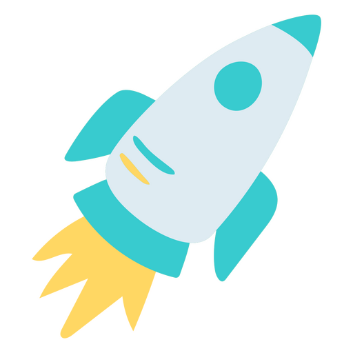 Kleine Rakete flach PNG-Design