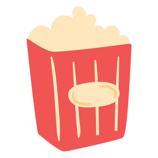 Icono rojo de palomitas de maíz Diseño PNG