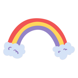Nuvens semi planas do arco-íris Desenho PNG