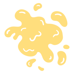 Yellow paint stain PNG Design