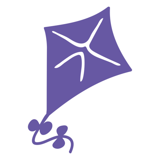 Kite cut out purple PNG Design