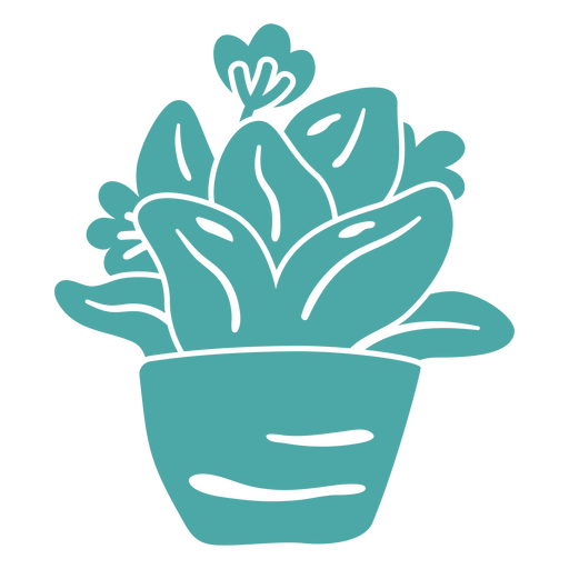 Plant cut out turquoise PNG Design
