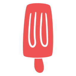 Popsicle cut out red PNG Design