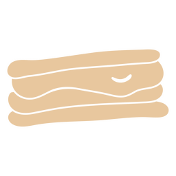 Hot Dog ausgeschnitten beige PNG-Design