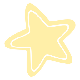 Estrella recortada amarilla Diseño PNG
