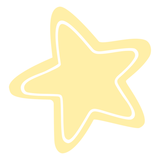 Estrela cortada amarela Desenho PNG