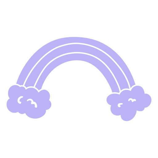 Arco-íris cortado roxo Desenho PNG