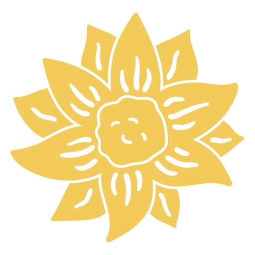 Blüte gelb ausgeschnitten PNG-Design