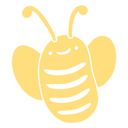 Bee cut out yellow