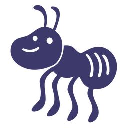 Ant cut out purple PNG Design