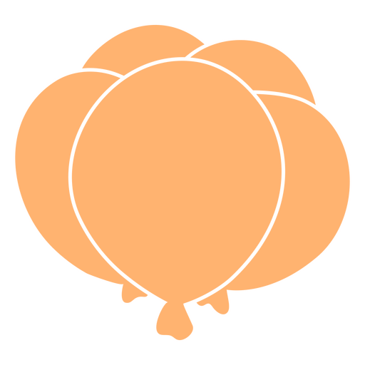Balões cortados em laranja Desenho PNG