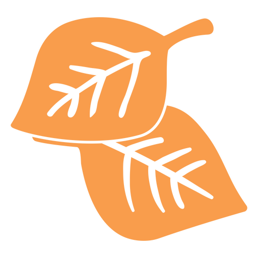 Blätter orange ausgeschnitten PNG-Design
