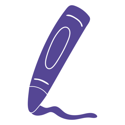 Crayon cut out purple PNG Design