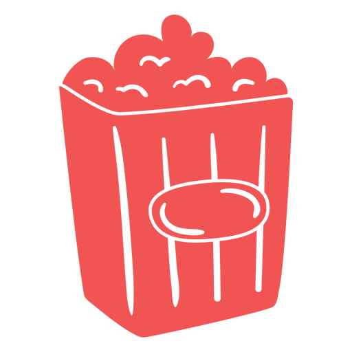 Popcorn cut out red PNG Design