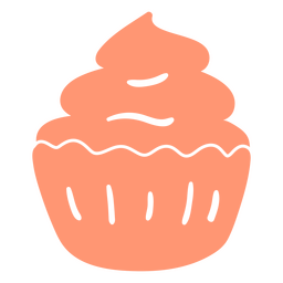 Cupcake orange ausgeschnitten PNG-Design