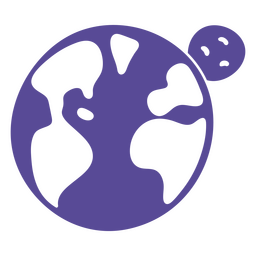 Planeta Terra cortado roxo Desenho PNG