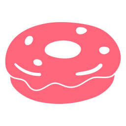 Rosquinha cortada rosa Desenho PNG