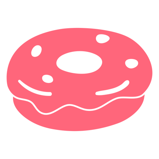 Donut cortado rosa Diseño PNG