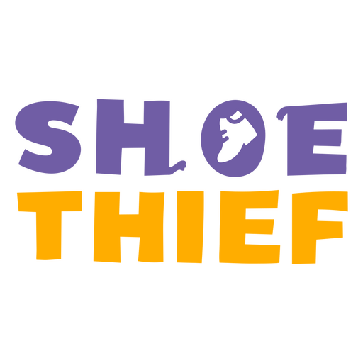 Distintivo de citação de cão ladrão de sapatos Desenho PNG