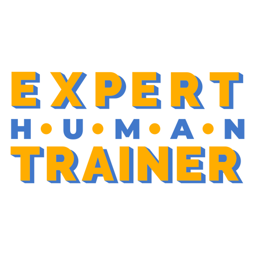 Menschliches Trainerhunde-Zitat-Abzeichen PNG-Design