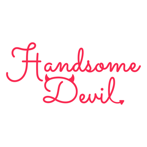 Handsome devil dog quote badge