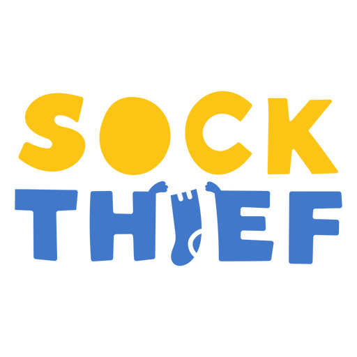 Sock thief dog quote badge PNG Design