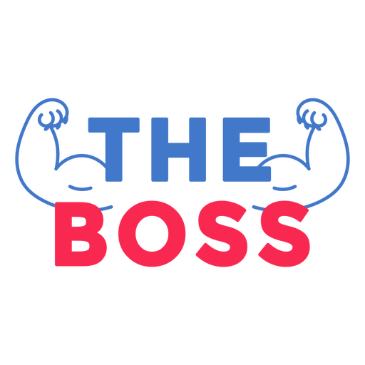 Boss dog quote badge PNG Design
