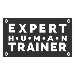 Distintivo de citação animal cão treinador humano Desenho PNG