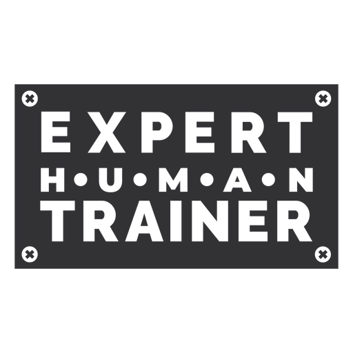Human trainer dog animal quote badge PNG Design