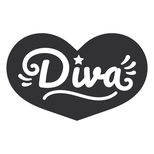 Diva dog animal quote badge PNG Design