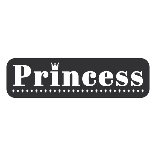 Princess dog animal quote badge PNG Design