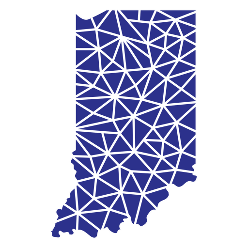 Estados geométricos de Indiana Diseño PNG