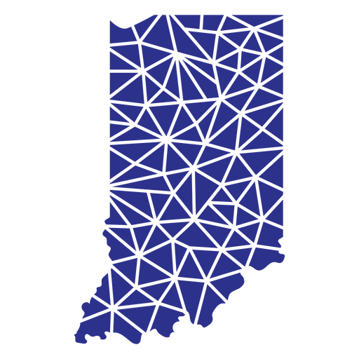 Geometrische Staaten von Indiana PNG-Design
