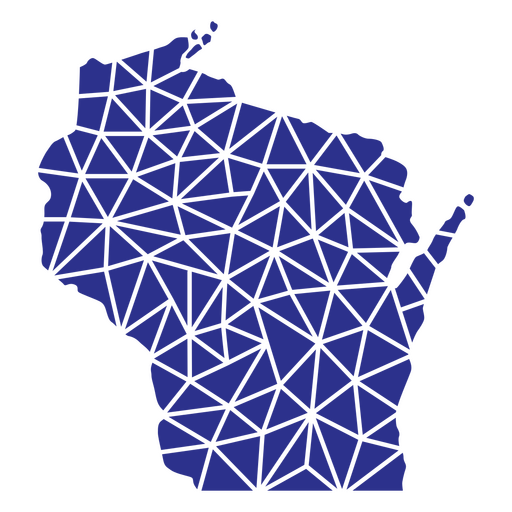 Estados geométricos de Wisconsin Diseño PNG