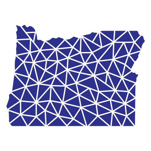 Oregon geometrische Staaten PNG-Design