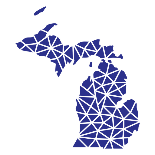 estados geométricos de Michigan Desenho PNG